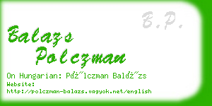 balazs polczman business card